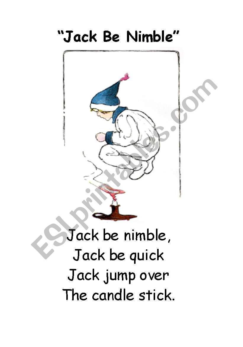 jack be nimble worksheet