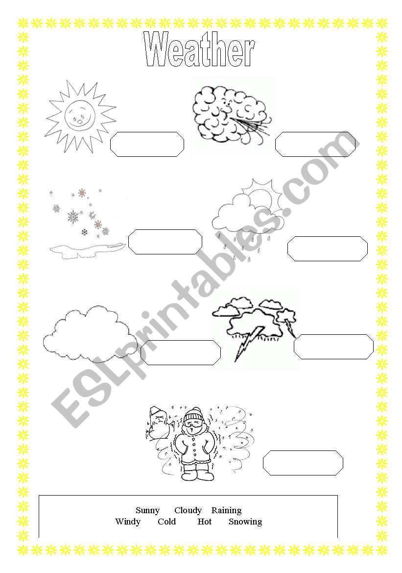 Weather and seasons worksheet