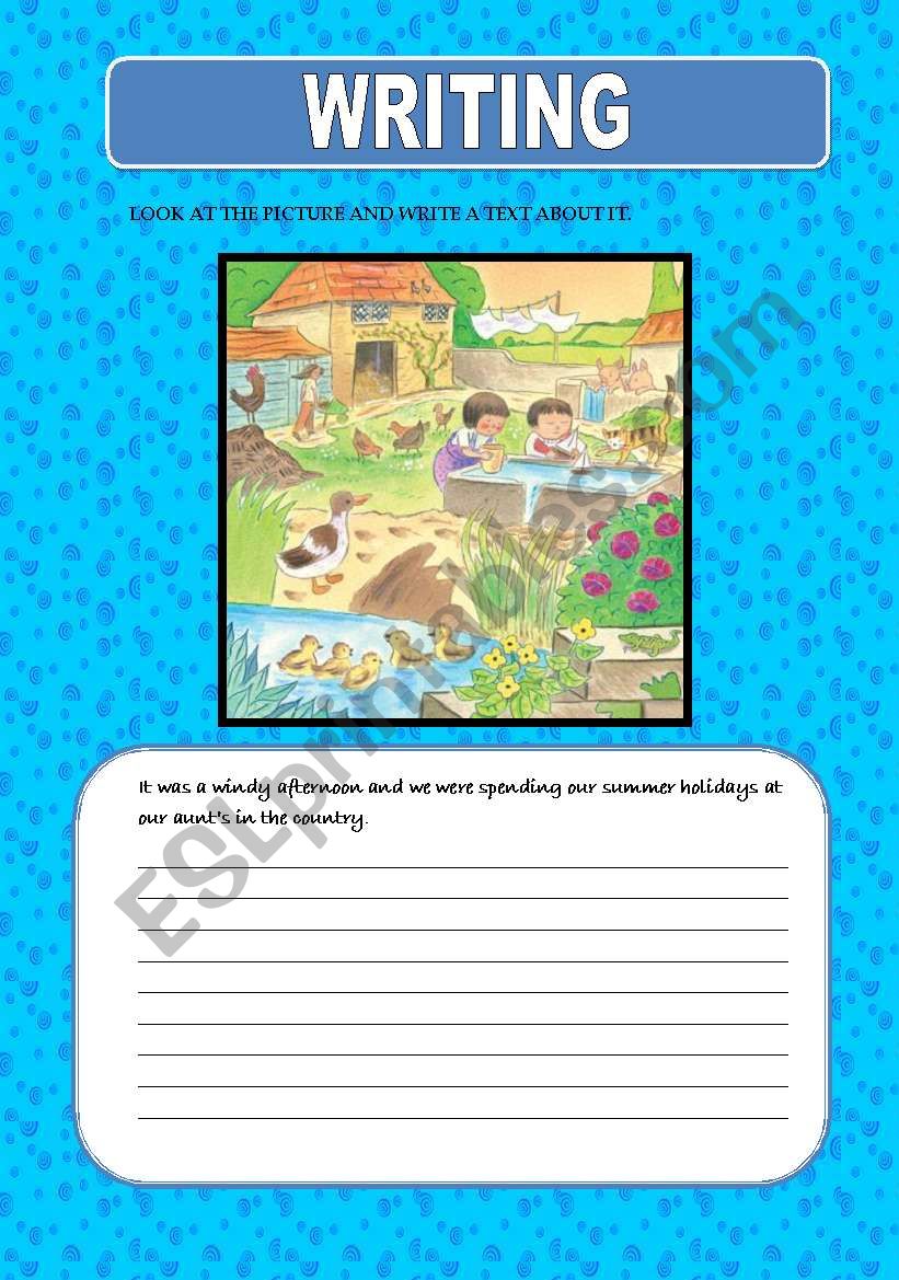 WRITING A STORY worksheet