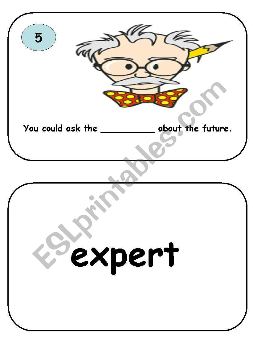 Future Flash Cards 5 of 12 worksheet