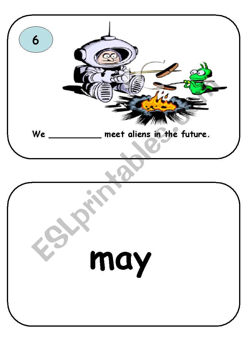 Future Flash Cards 6 of 12 worksheet