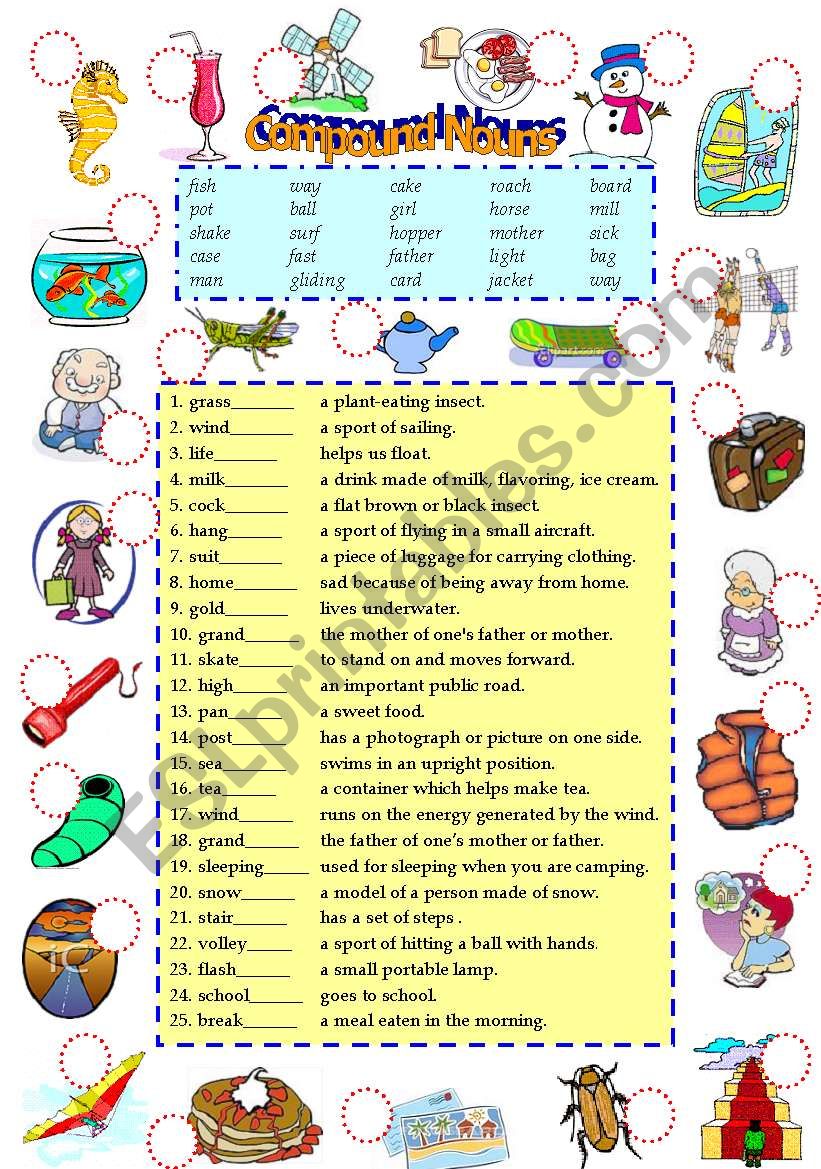 compound nouns worksheet