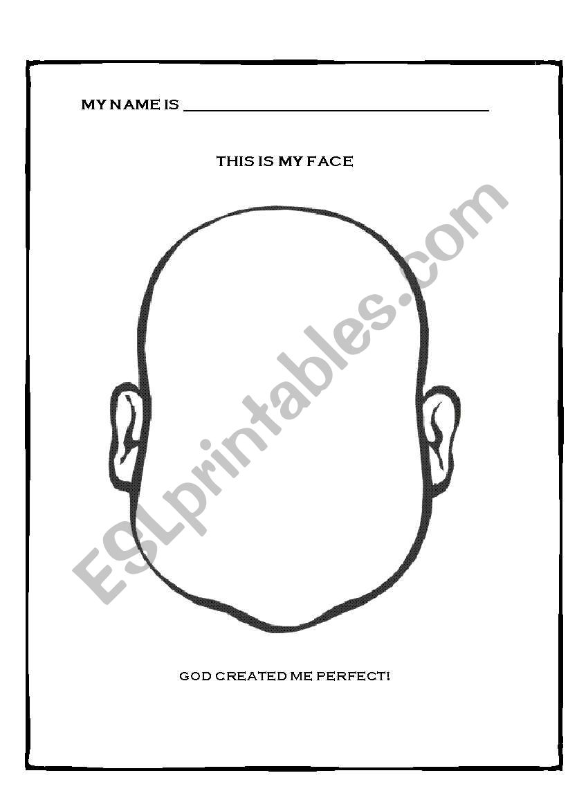 My face worksheet