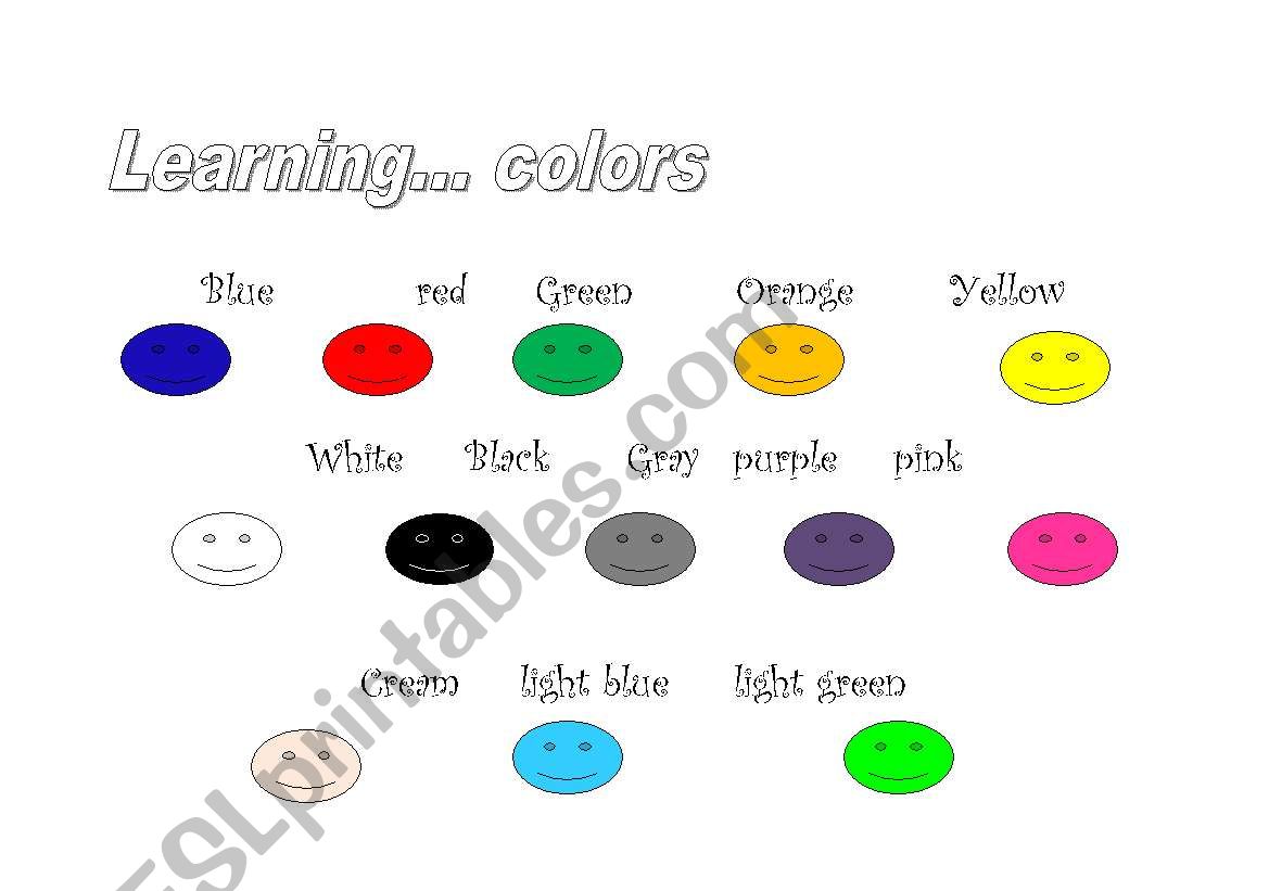 Colors worksheet