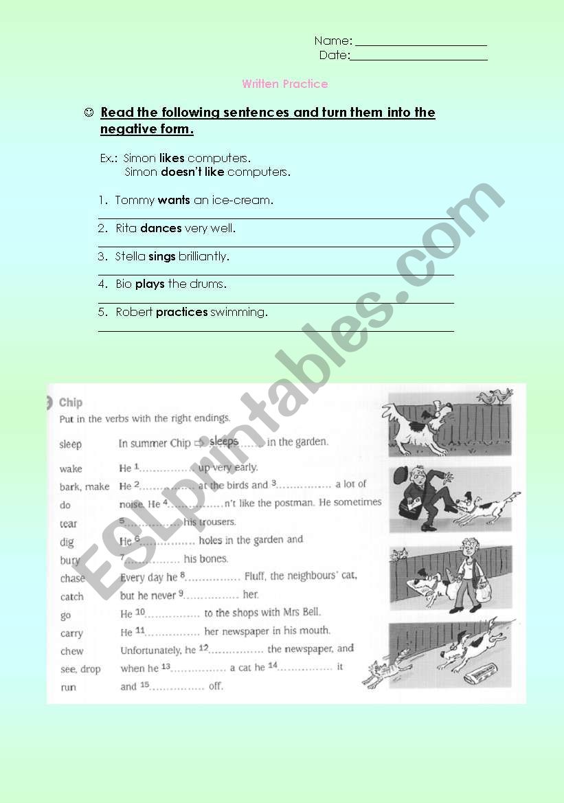 Simple Present worksheet