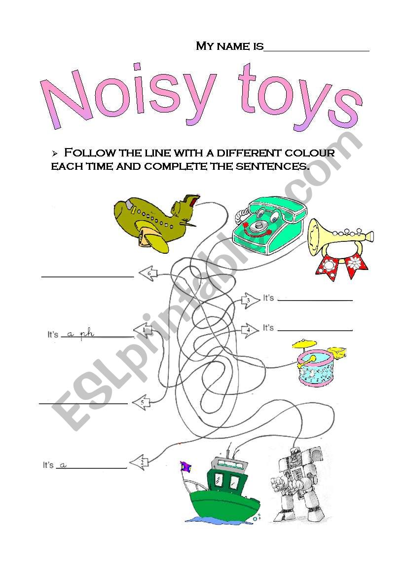 NOISY TOYS worksheet