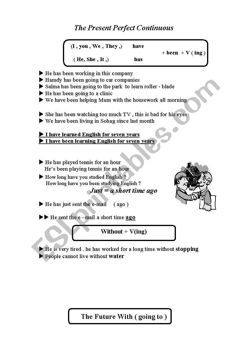 the present perfect conti worksheet