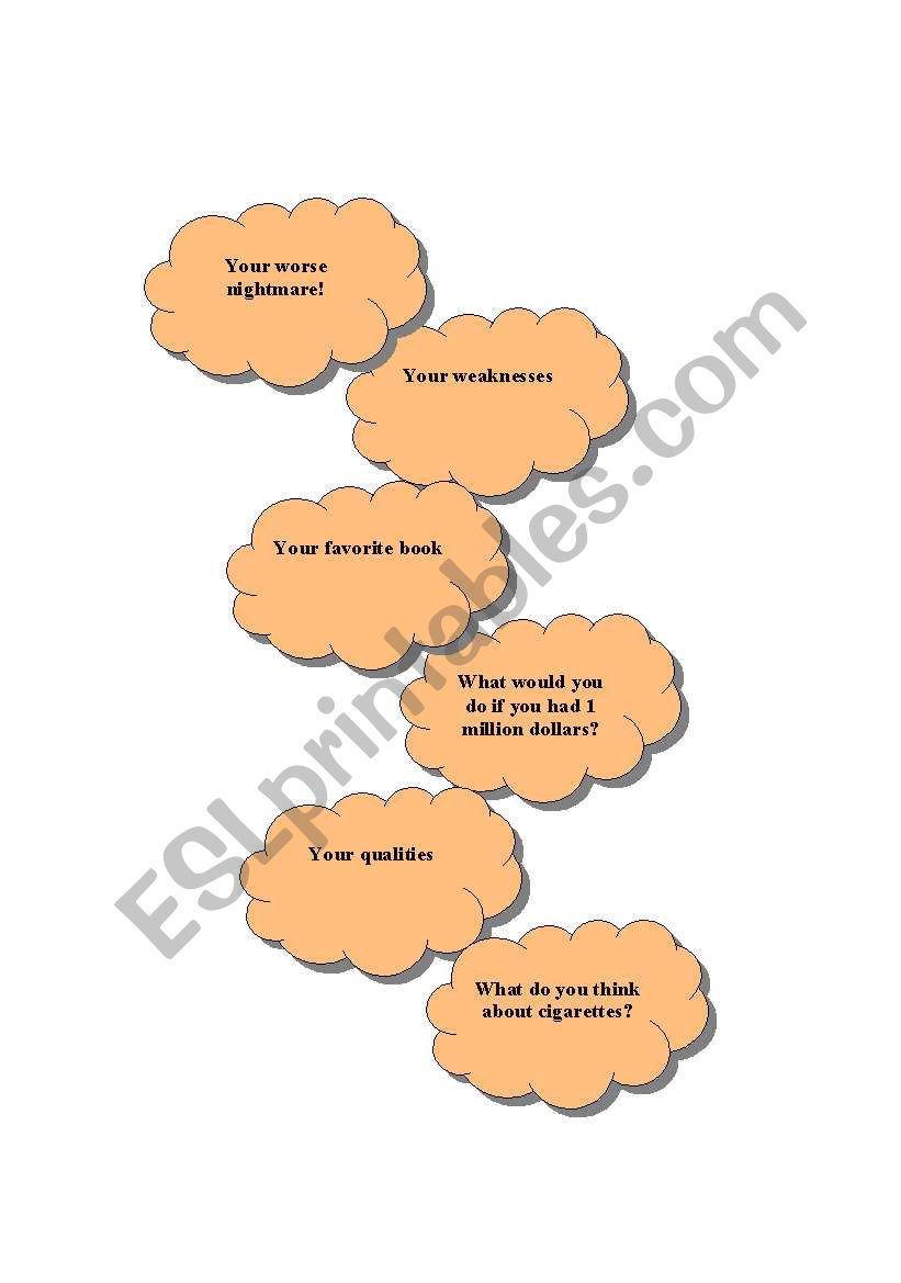 Boardgame worksheet