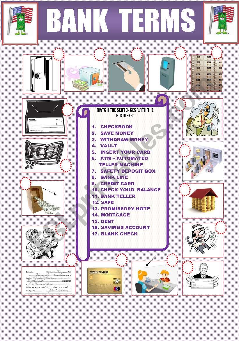 BANK TERMS  worksheet