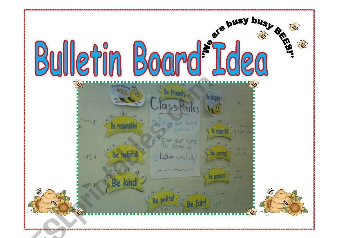 Bulletin Board Idea / Classroom Rules 