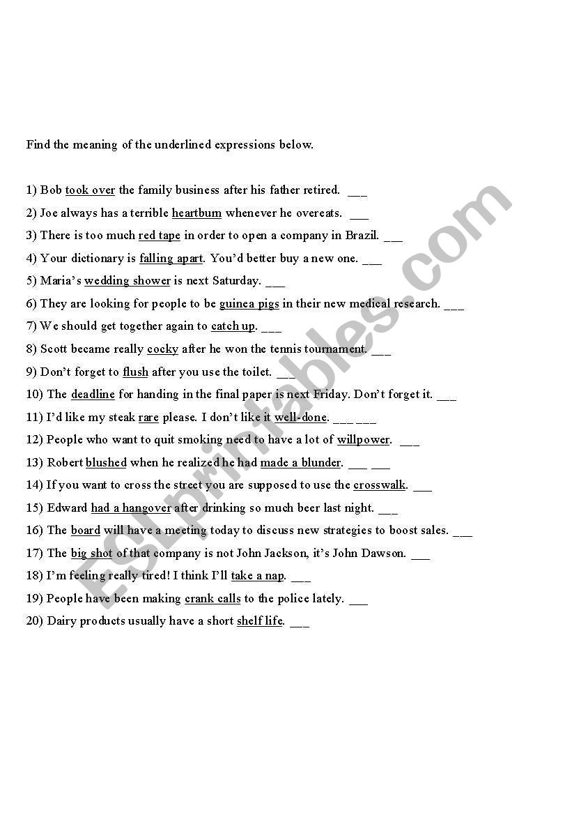How do you say? worksheet