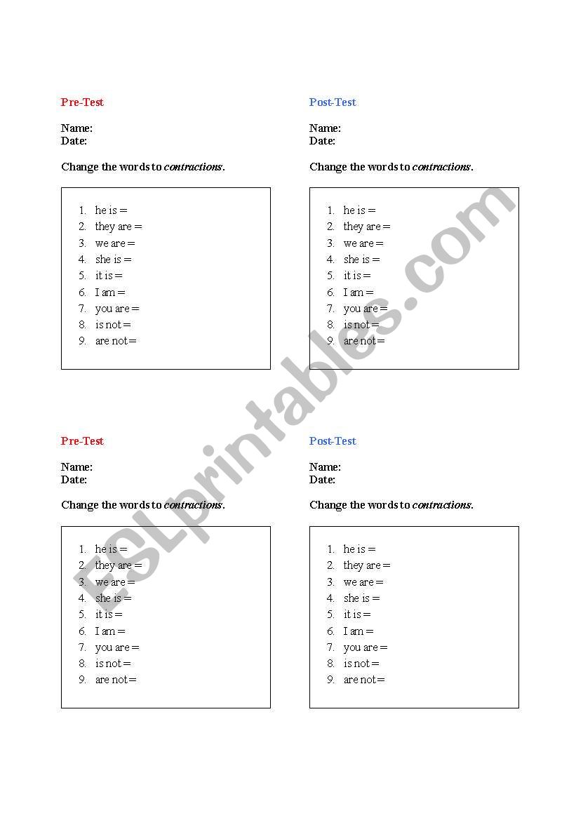 Contractions with 