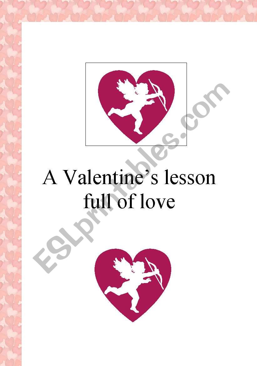 A valentines lesson worksheet