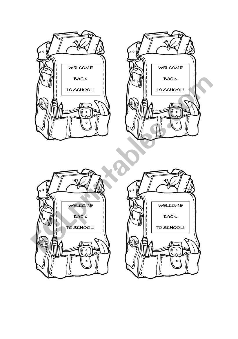 WELCOME card for sts. - ESL worksheet by WiPo