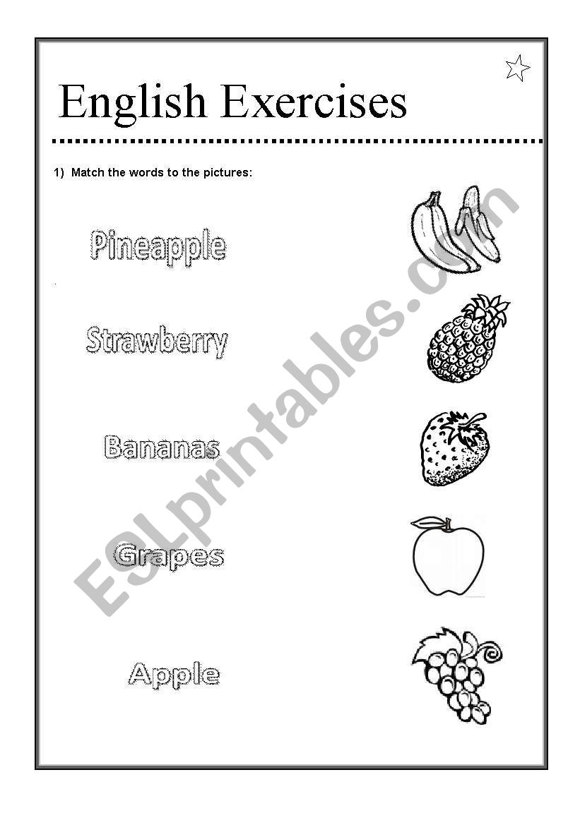 English exercises worksheet