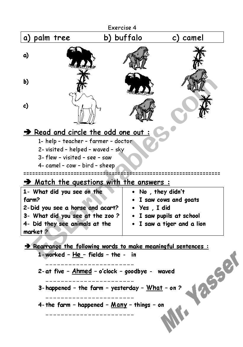 simple test  worksheet