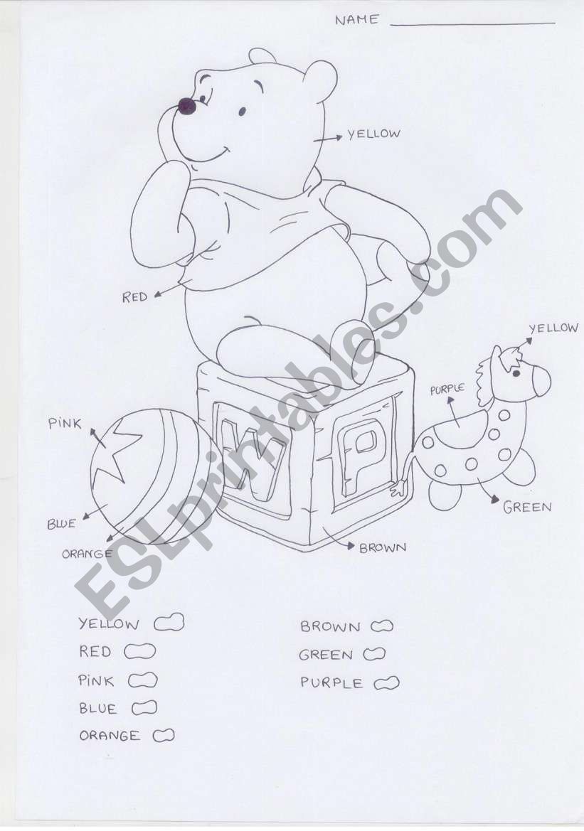 colours worksheet