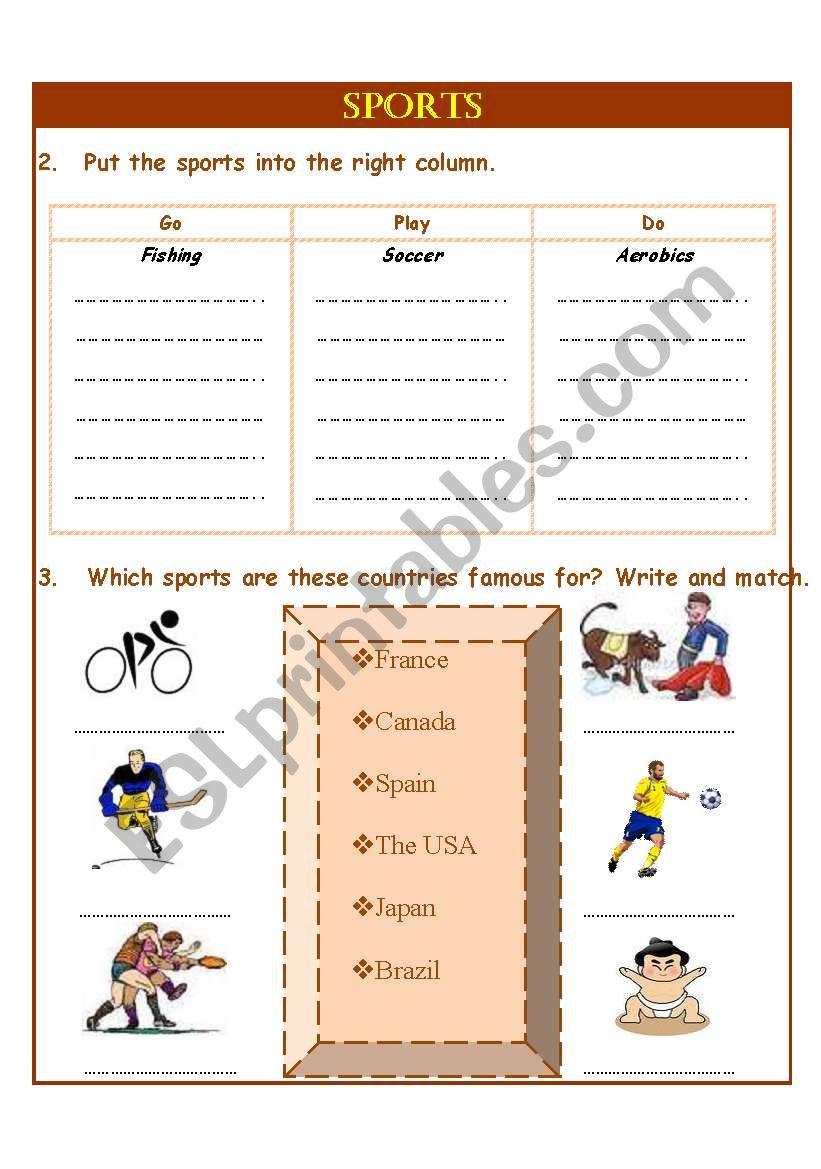 Do /Go / Play + Sports - Part 2 + keys