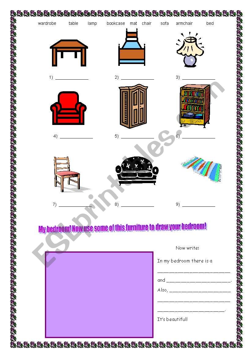 Furniture worksheet