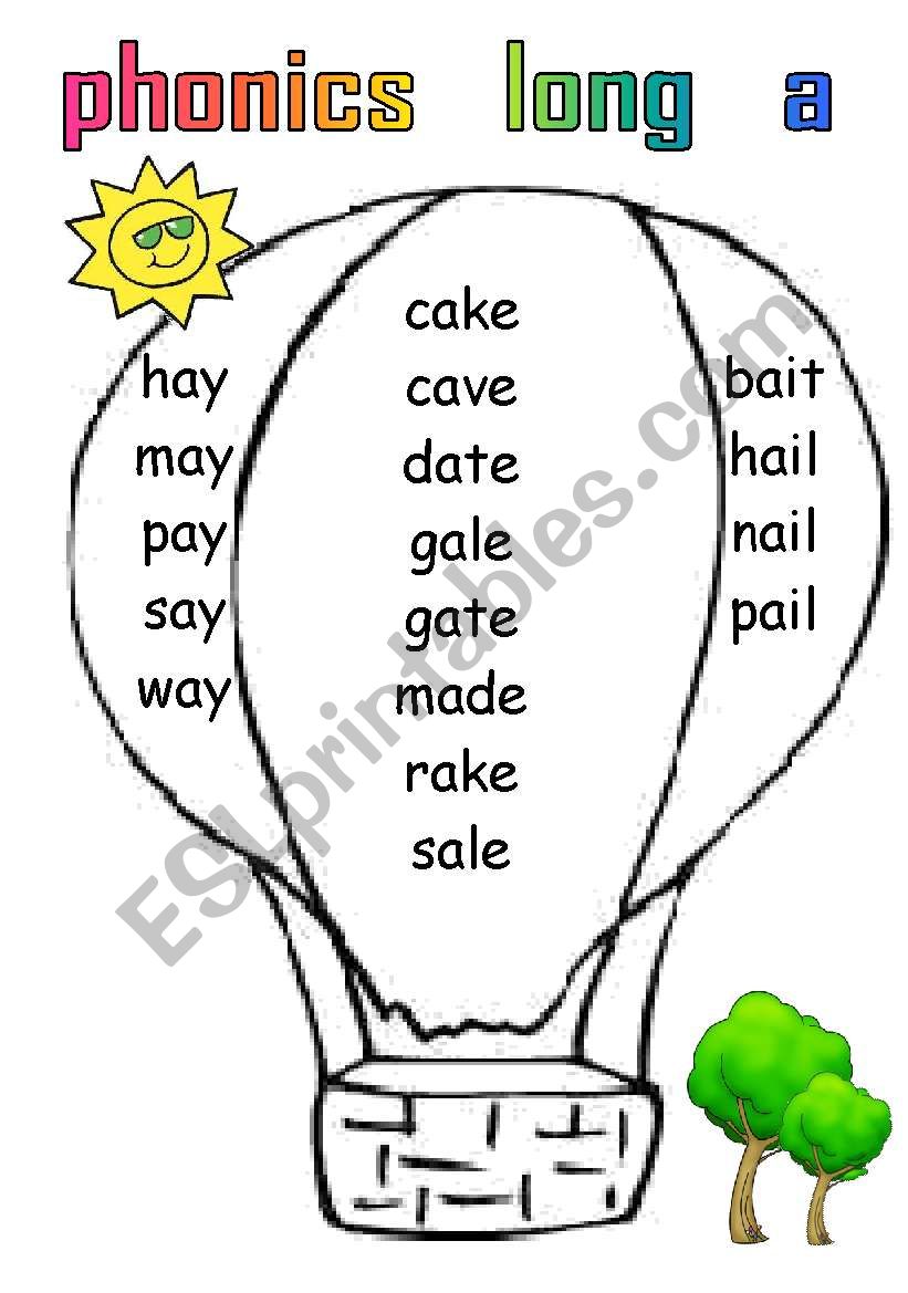 5 pages of long vowels worksheet