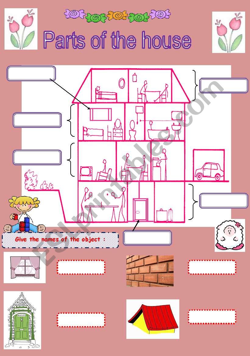 parts of the house worksheet