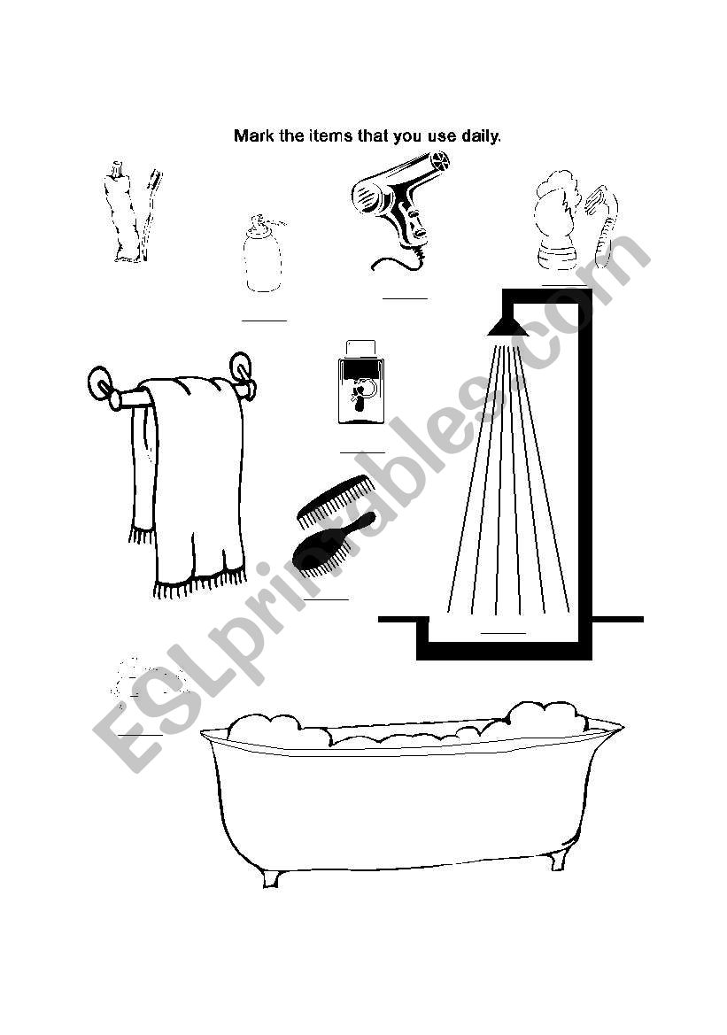 hygiene worksheet