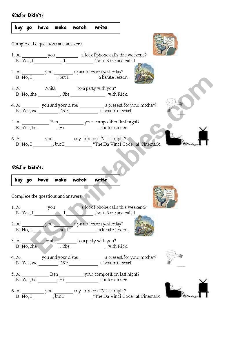 PAST SIMPLE worksheet