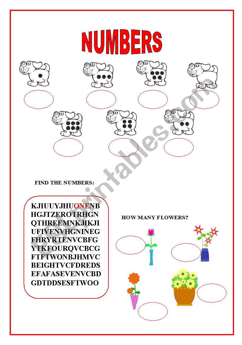 NUMBERS worksheet