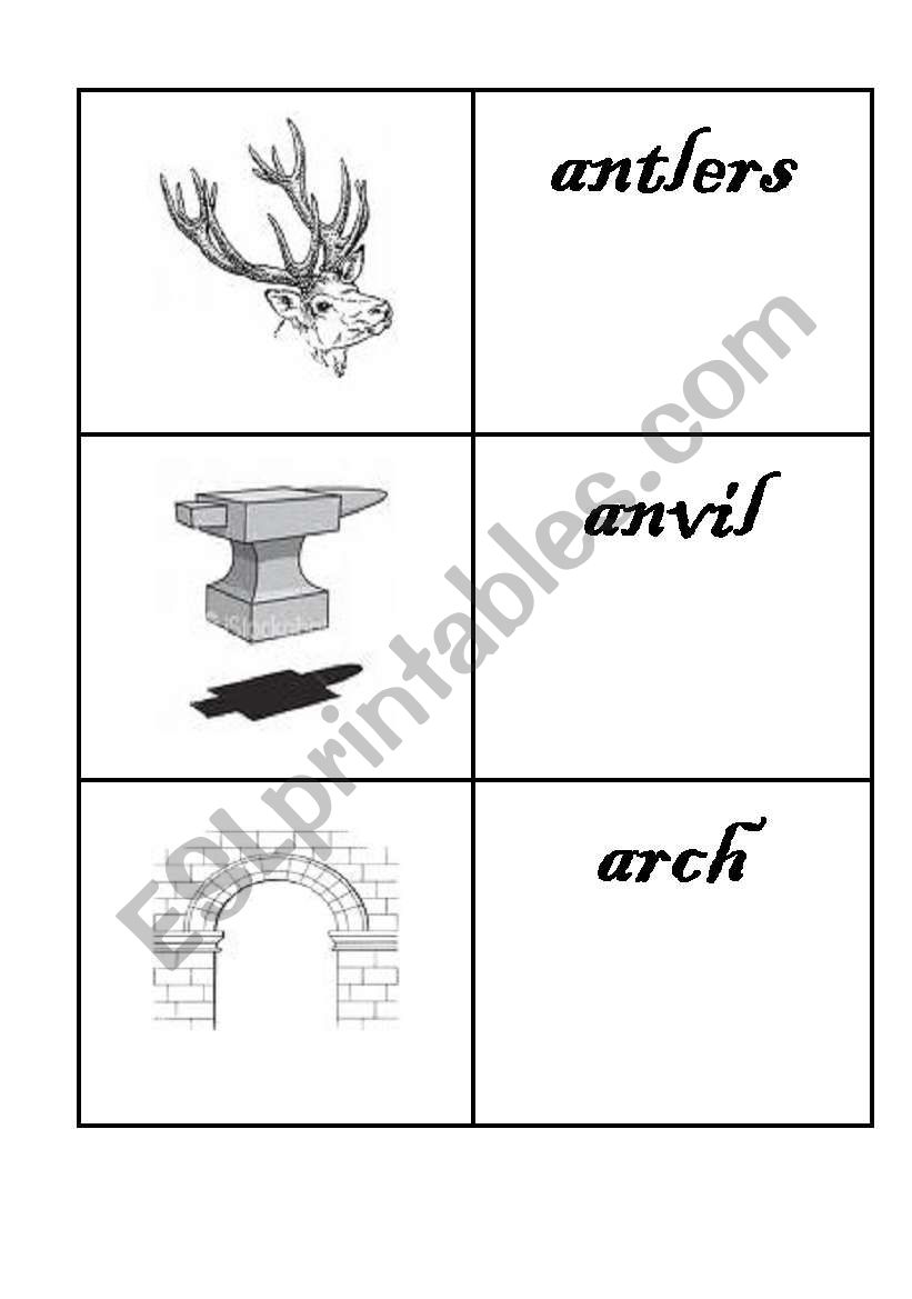 Phonetic Flashcards - Letter A (4)