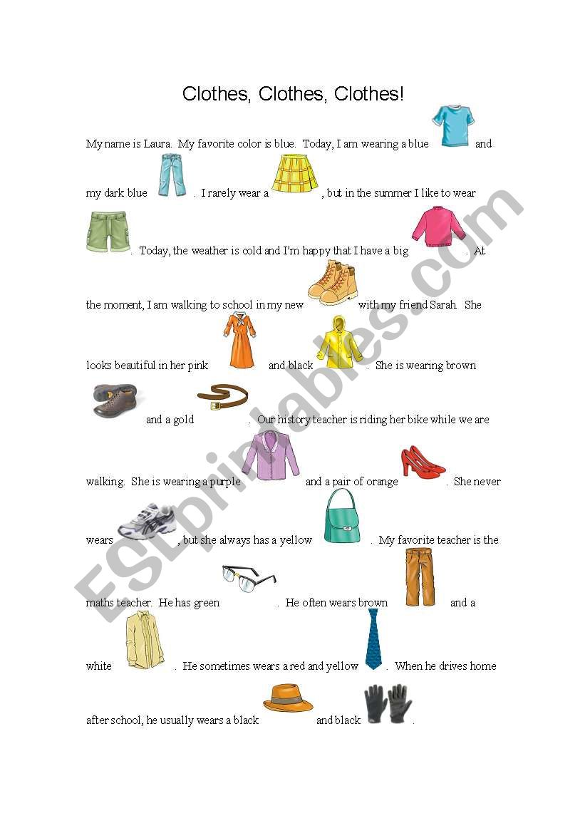 Clothes! Clothes! Clothes! worksheet