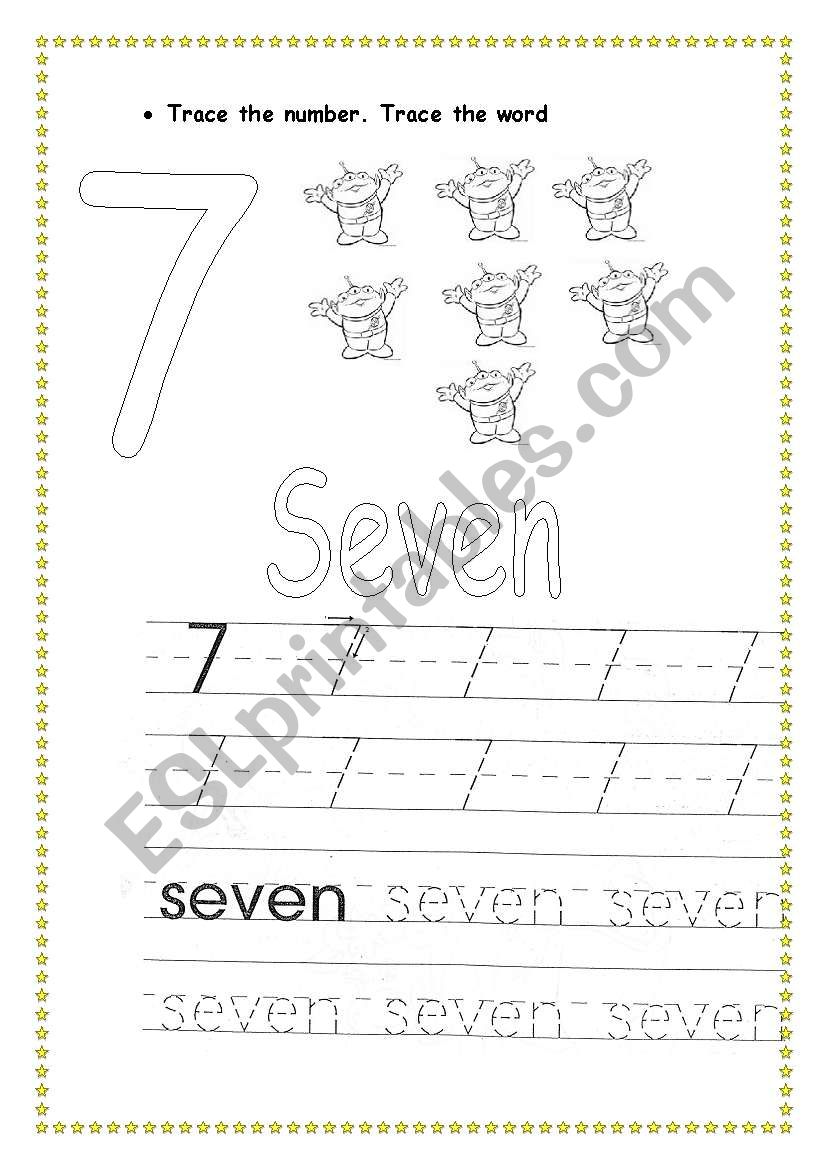 seven worksheet