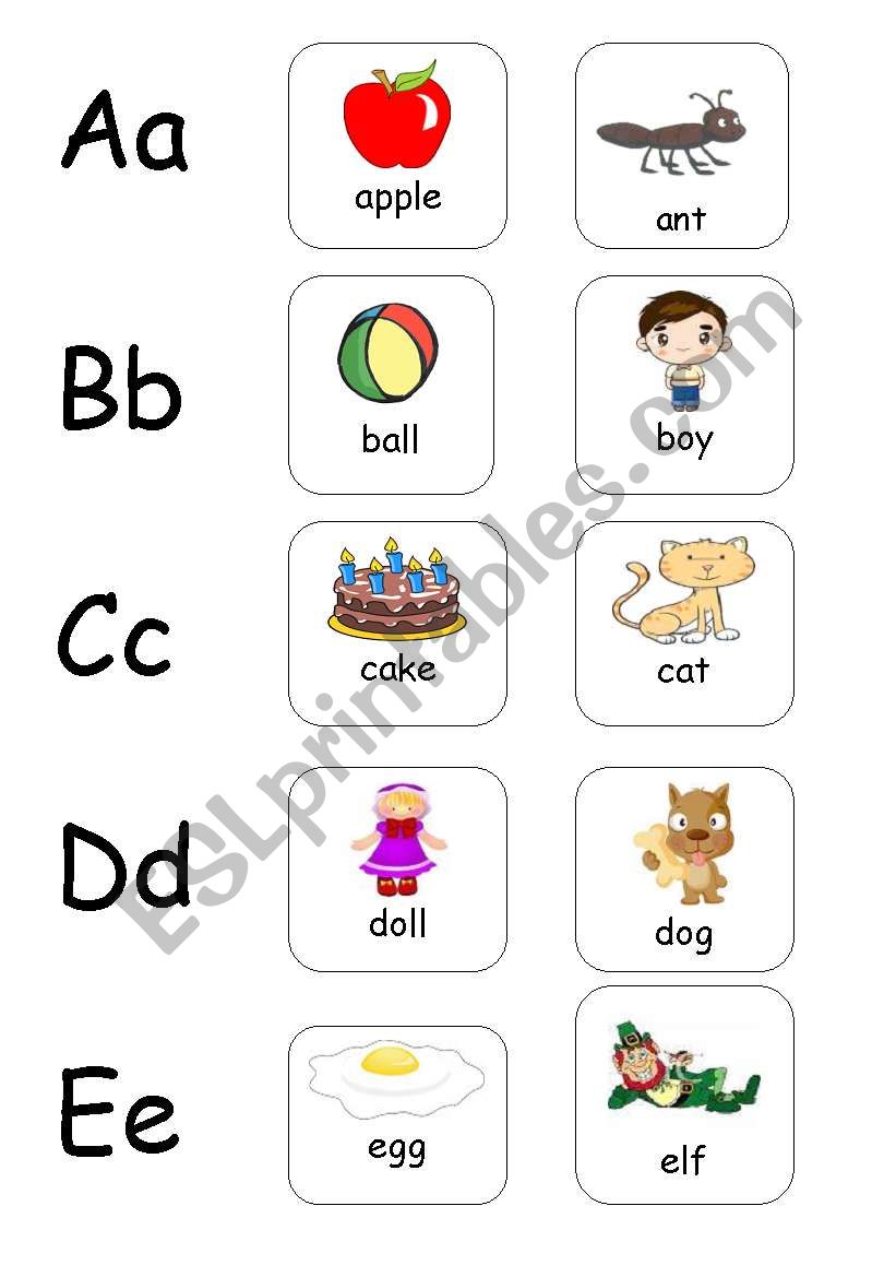 Alphabet Aa - Oo worksheet