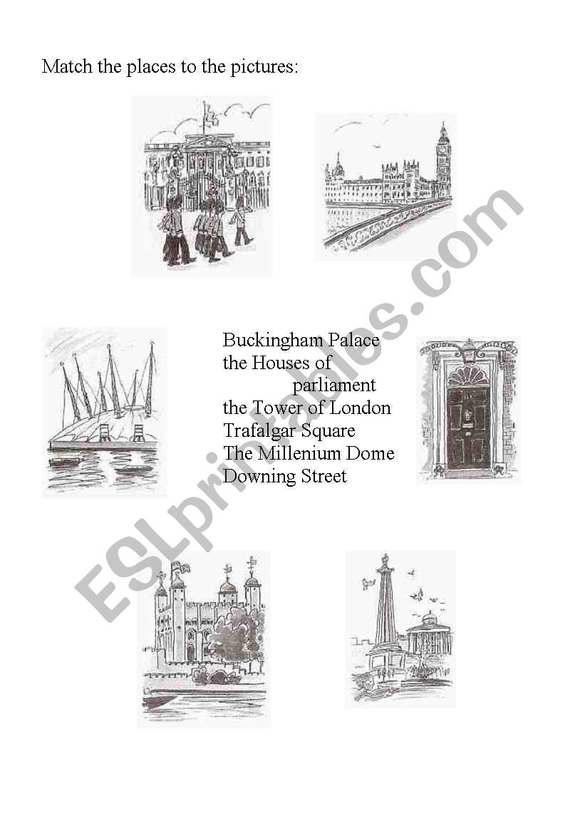 London Sights worksheet