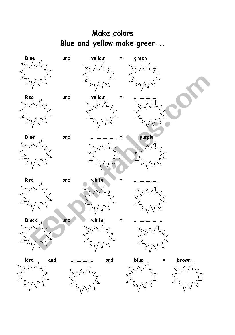 Make colors worksheet