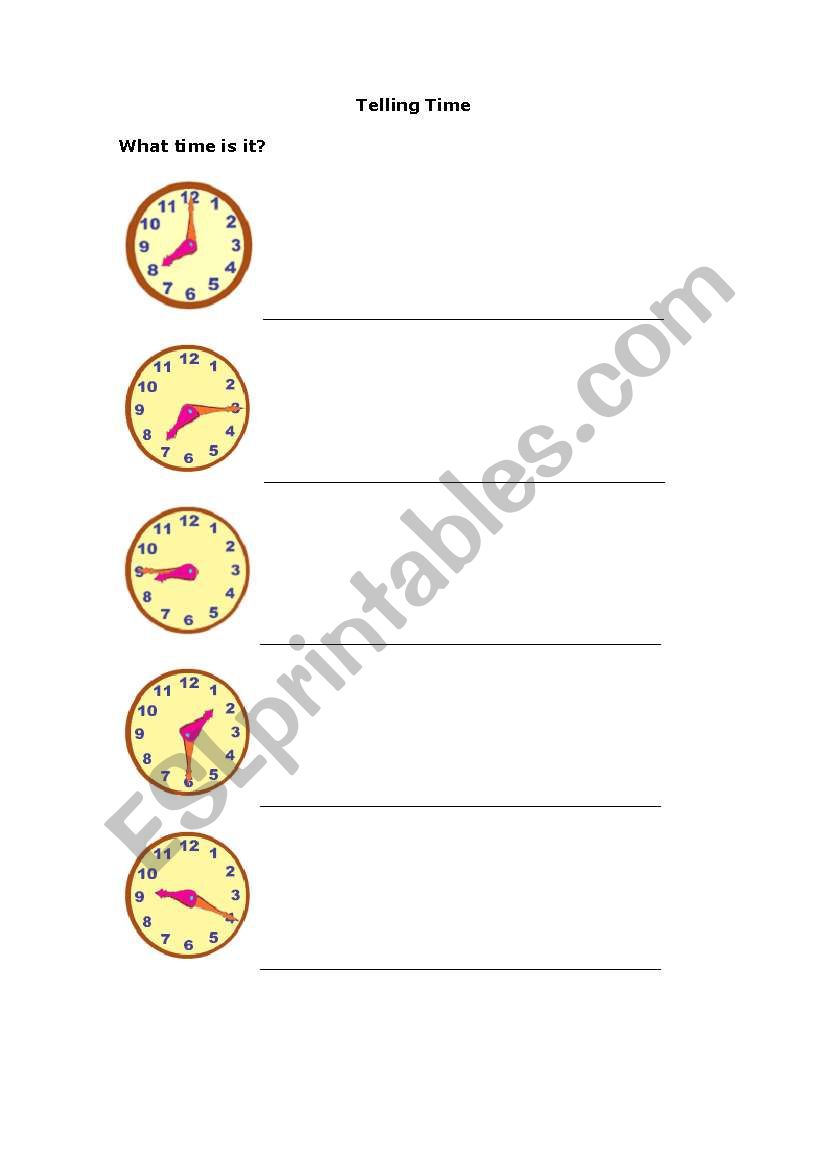 TIME worksheet