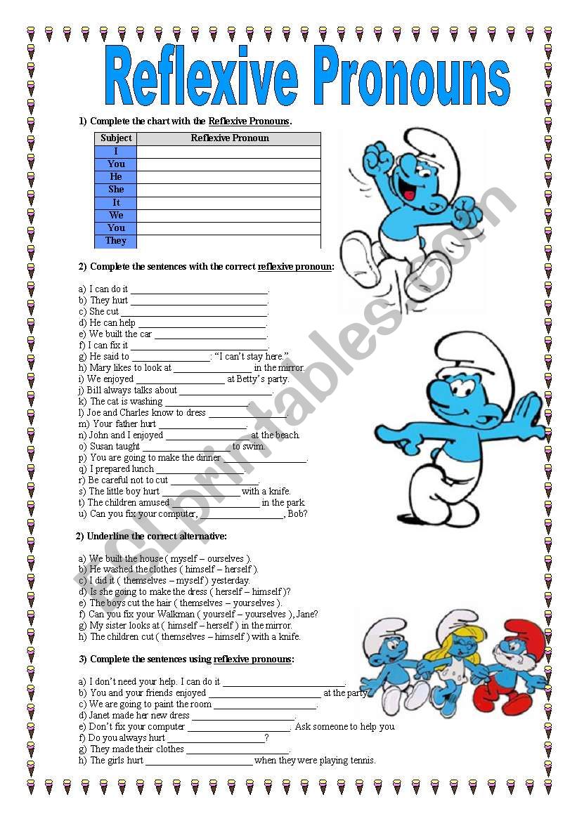 Reflexive Pronouns worksheet