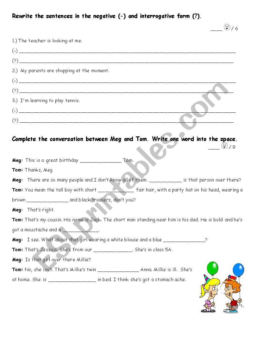 Birthday  worksheet