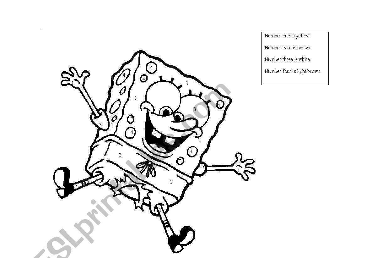 coloring bob sponge worksheet