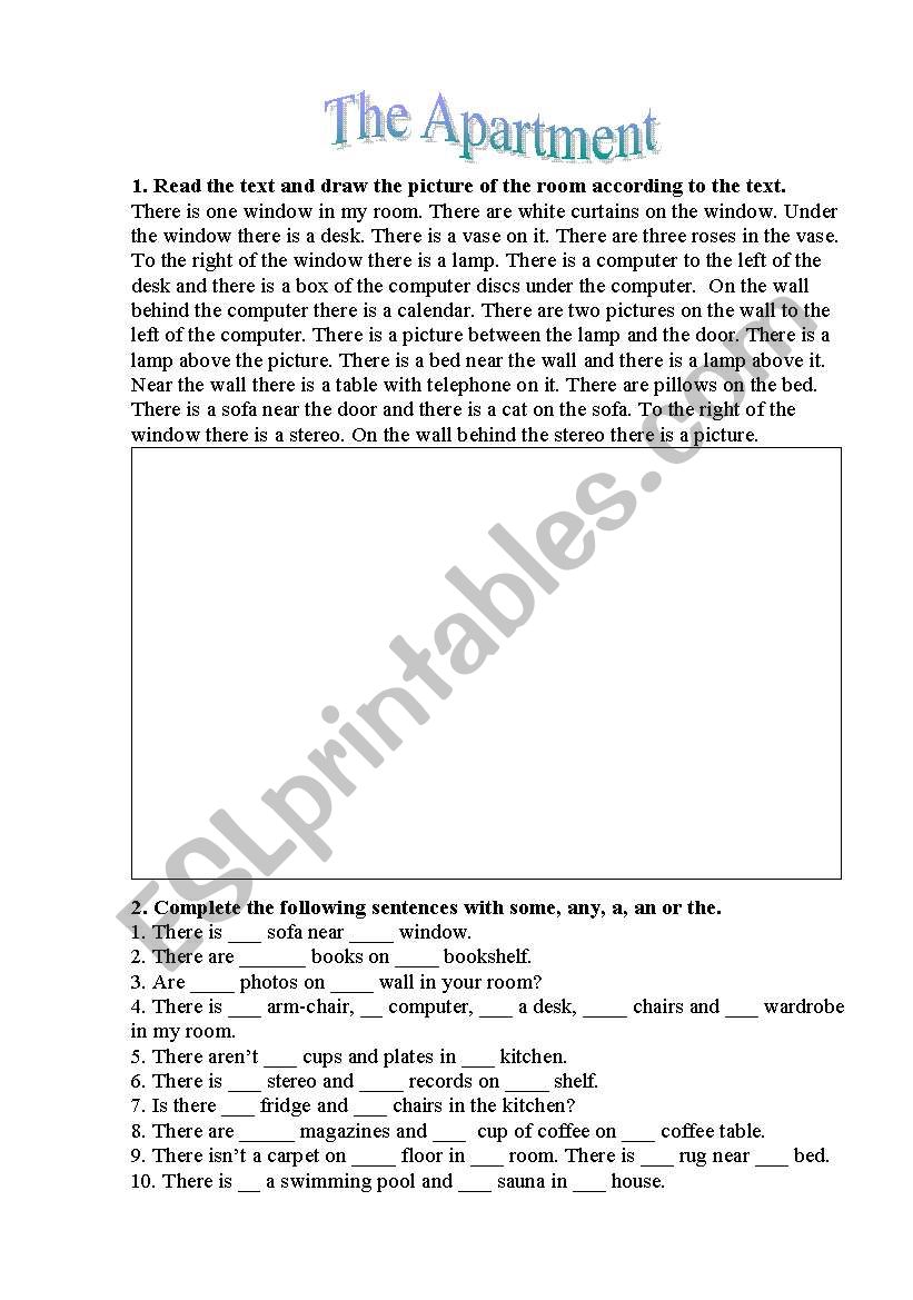 The Apartment worksheet