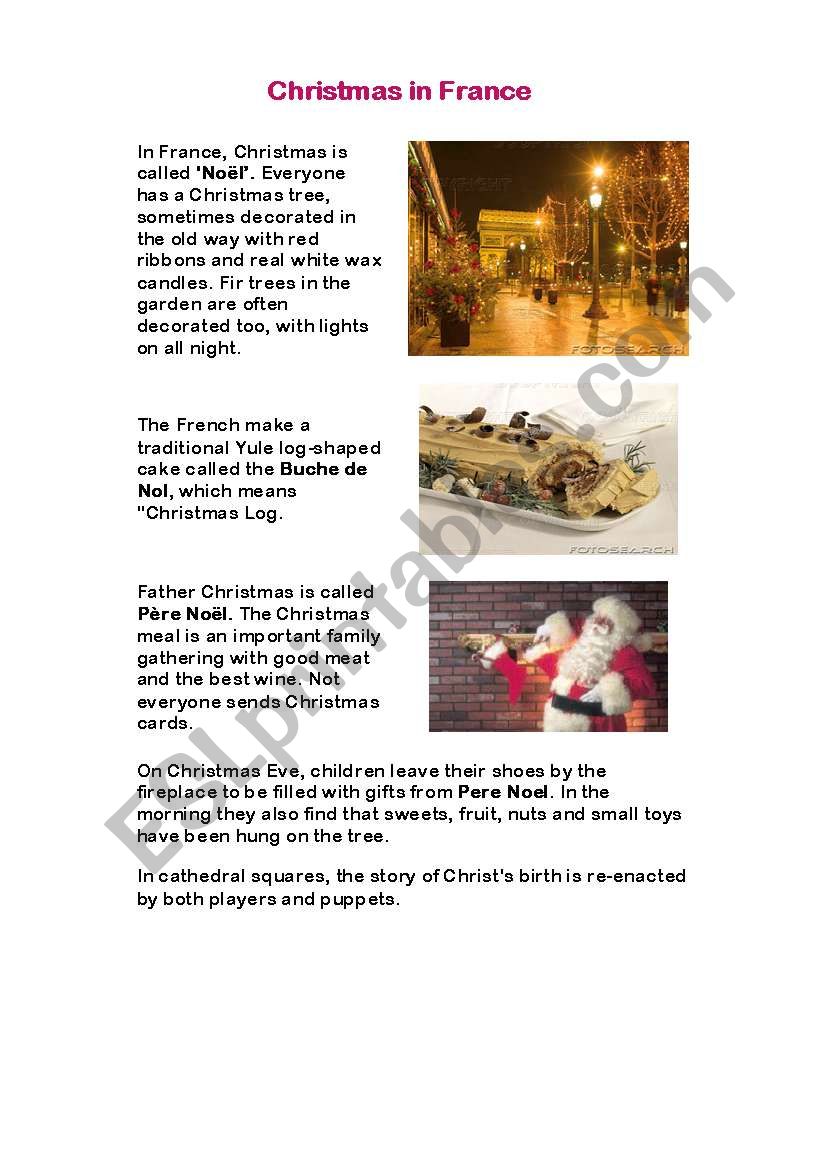 christmas aroud the world 1 worksheet