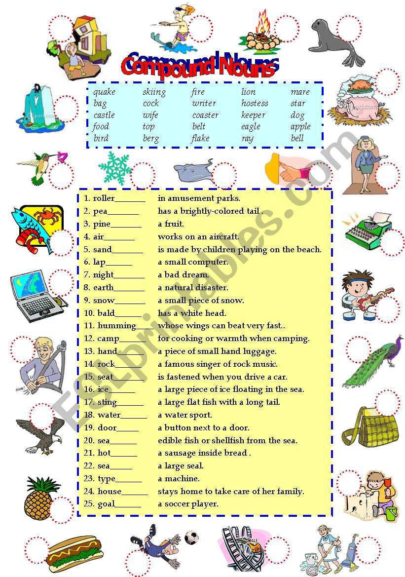 compound nouns worksheet