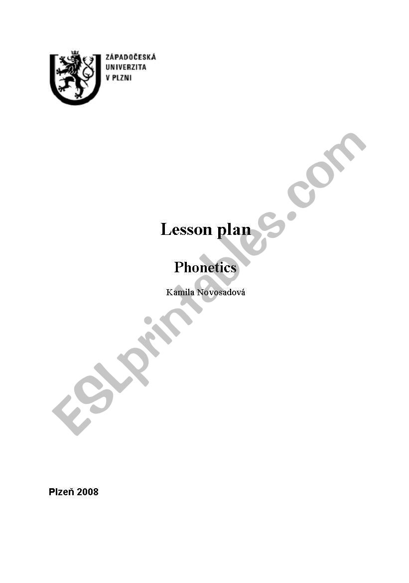 Lesson plan worksheet