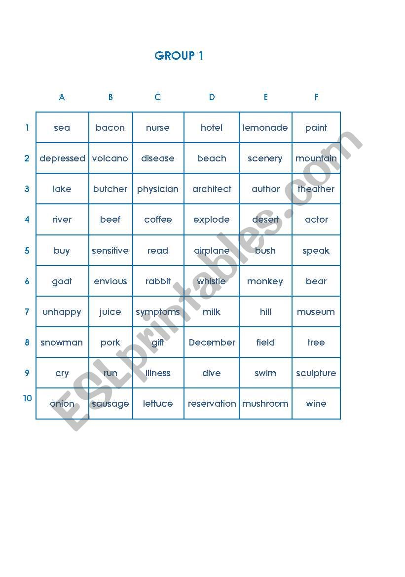 Cross them out worksheet