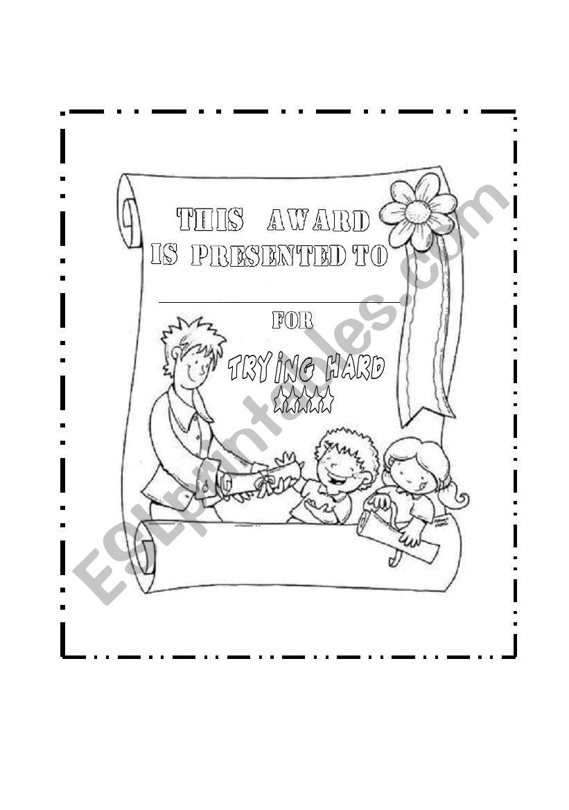 AWARD YOUR STUDENTS worksheet