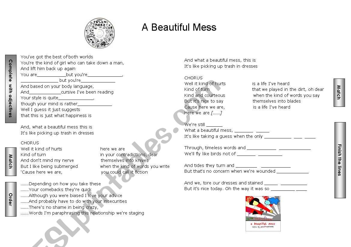 A Beautiful Mess worksheet