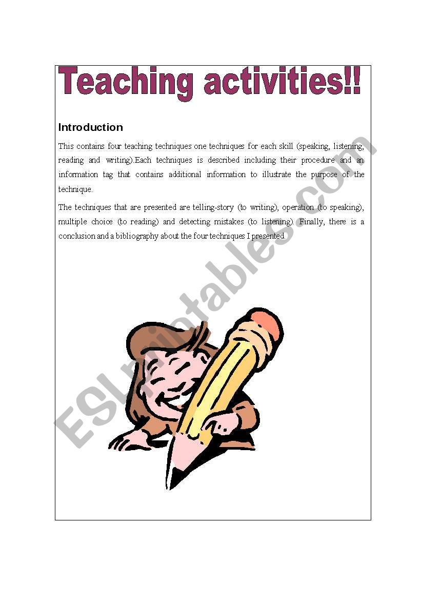 some simple teaching activities