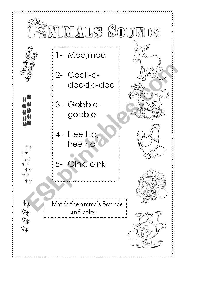 ANIMALS SOUNDS worksheet