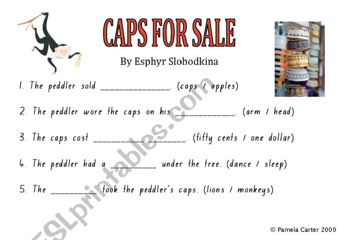 CAPS FOR SALE Comprehension Task