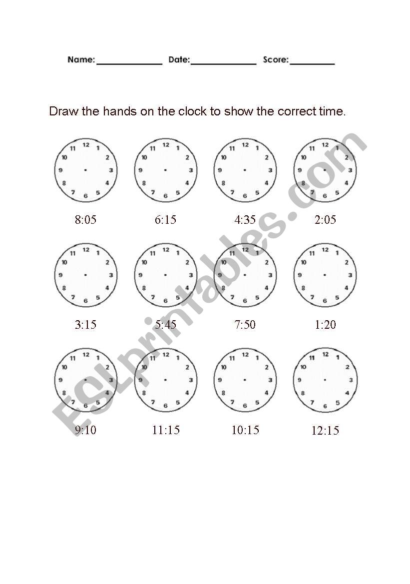 Time Worksheet 2 worksheet