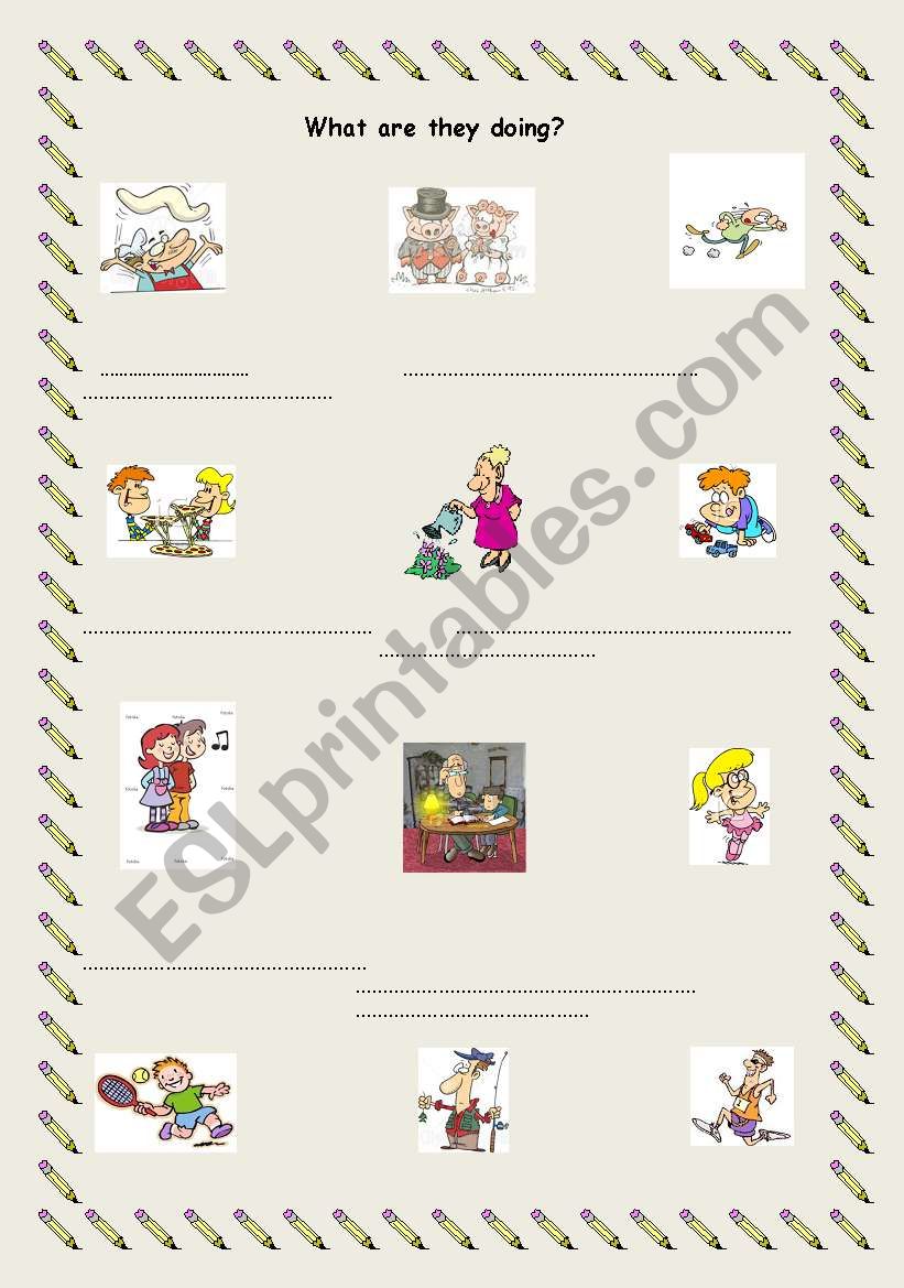 What are they doing? worksheet
